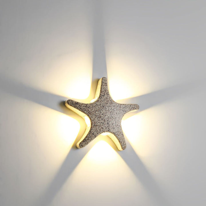 Kalsten | Contemporary Simplicity Aluminum Starfish Design LED Waterproof Wall Lantern Lamp for Outdoor Terrace