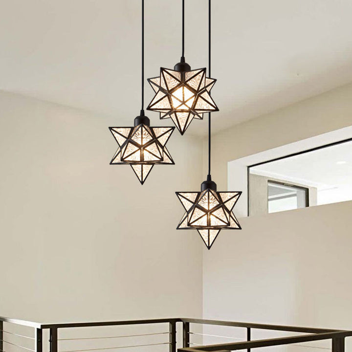 Decorative Star Shape Glass Hallway Pendant Light | Kalsten