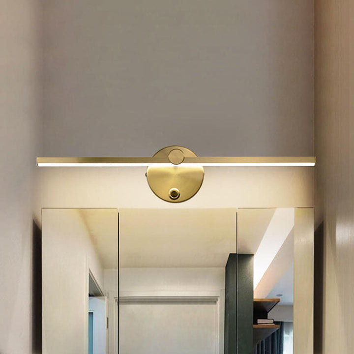 Nordic Minimalist Aluminium Long Bar Switch LED Mirror Wall Light Lamp | Kalsten