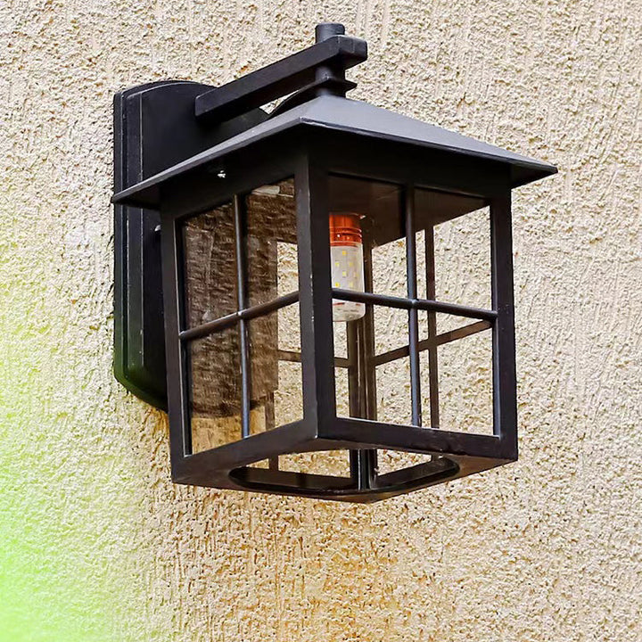 Modern Simplicity Waterproof Aluminum Square Glass Shade 1-Light Wall Sconce Lamp For Outdoor Patio | Kalsten