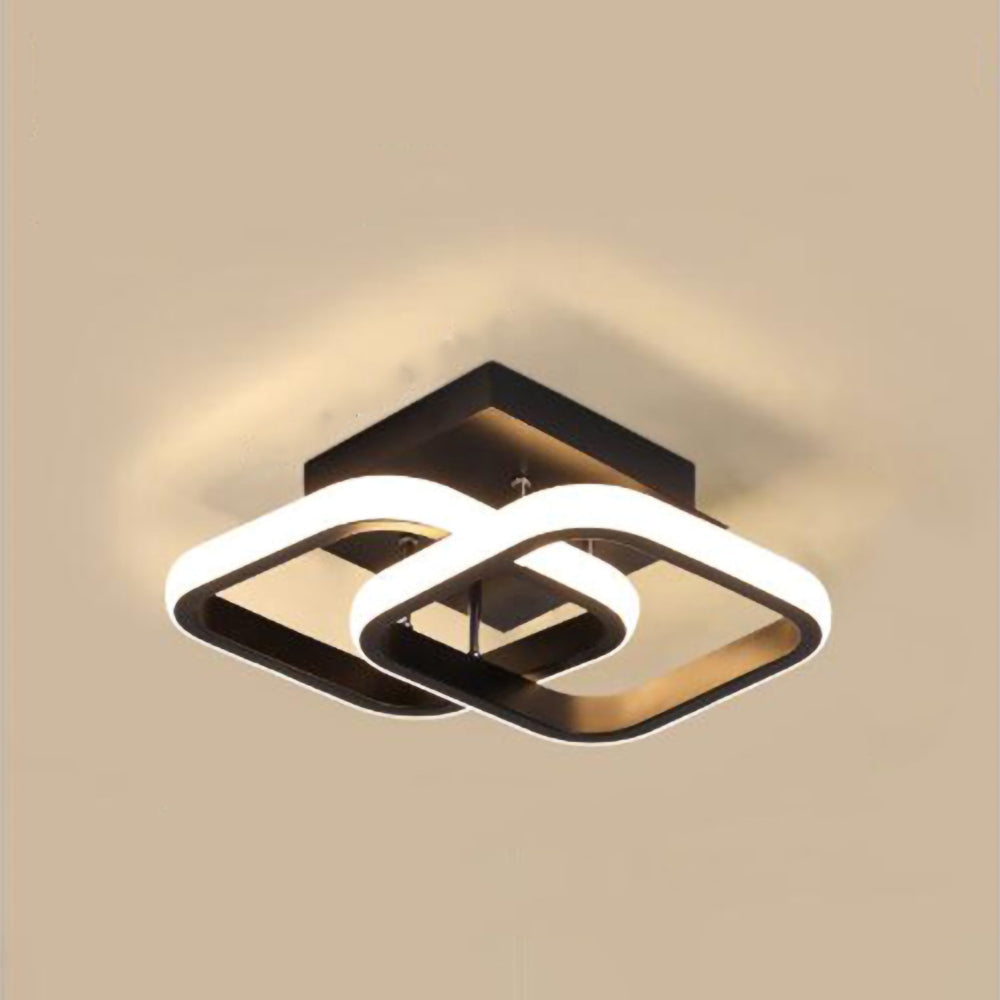 Kalsten | Ceiling Light with LED Black Metal Frame