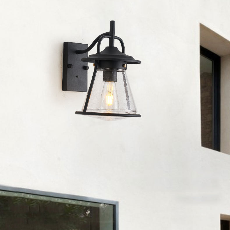 Waterproof Glass Cone Shade 1-Light Outdoor Wall Sconce Lamp | Kalsten