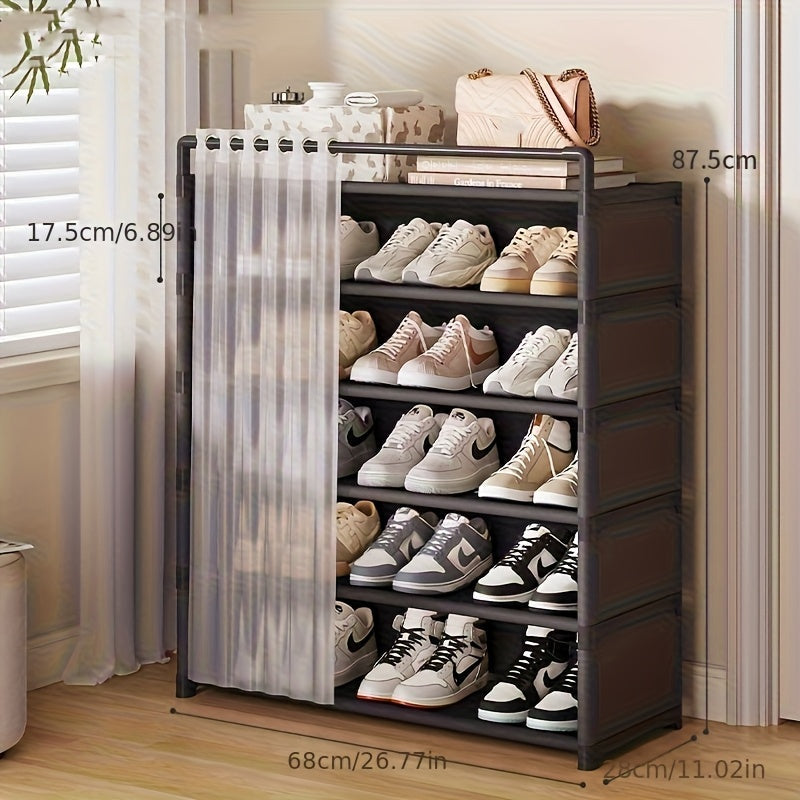 Foldable shoe rack with dust protection 4–7 levels | Kalsten