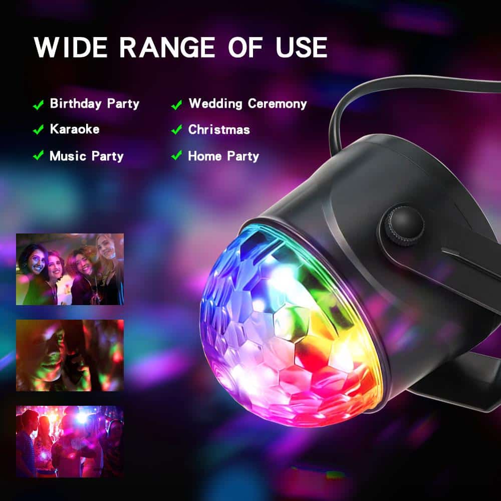 Rotating LED disco ball with remote control | Kalsten