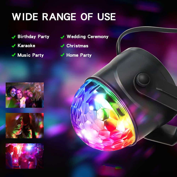 Rotating LED disco ball with remote control | Kalsten