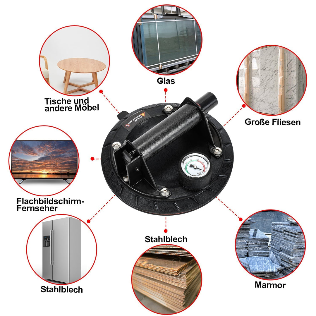 Suction cup holder with pressure display 1 piece max.100KG | Kalsten