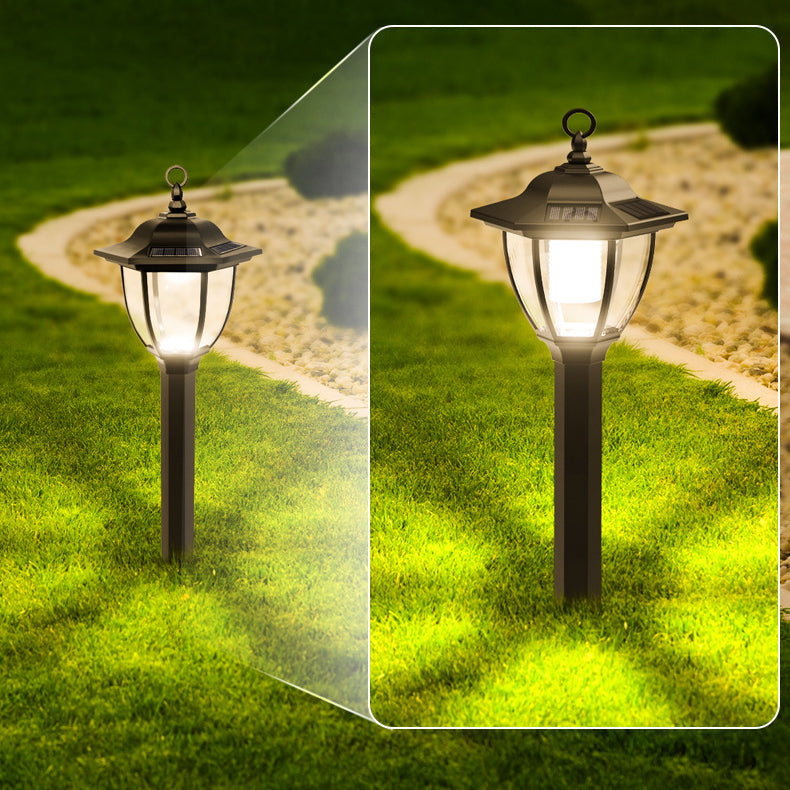 Traditional Farmhouse Waterproof Solar Lanterns Plastic Ground Plug LED Landscape Light For Garden | Kalsten