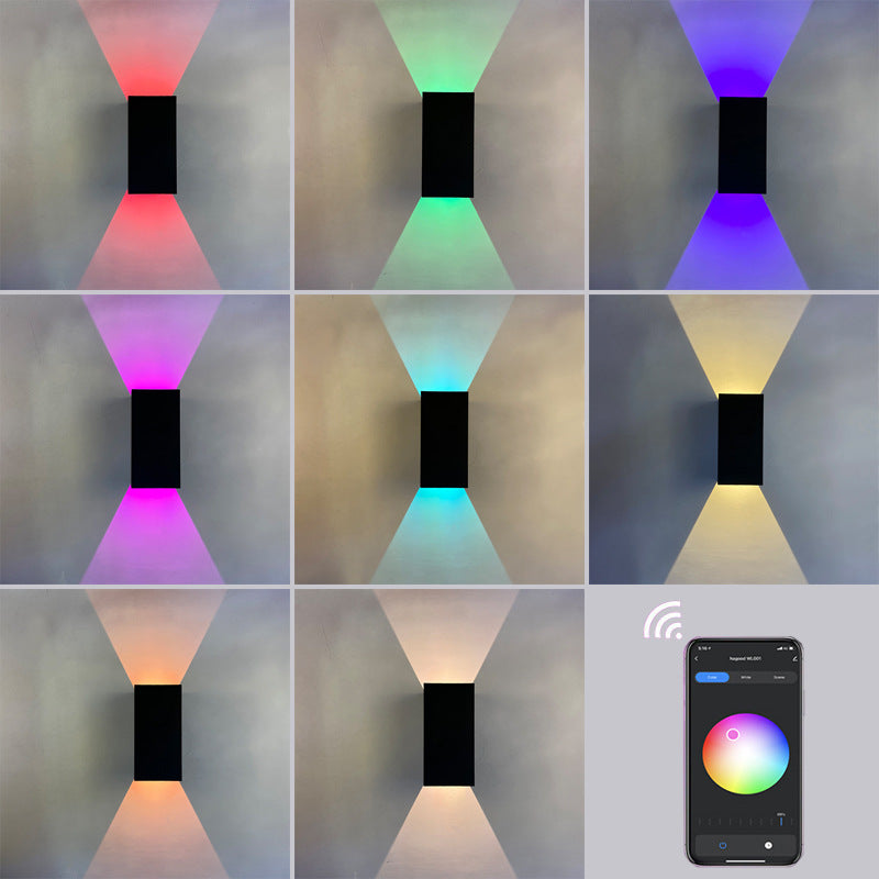 Modern Smart Square APP Dimming Waterproof LED Wall Sconce Lamp | Kalsten