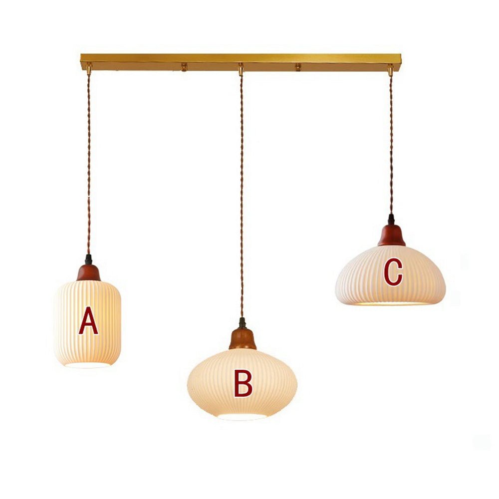 Vintage Nordic Ceramic White Pendant Light For Dining Room | Kalsten