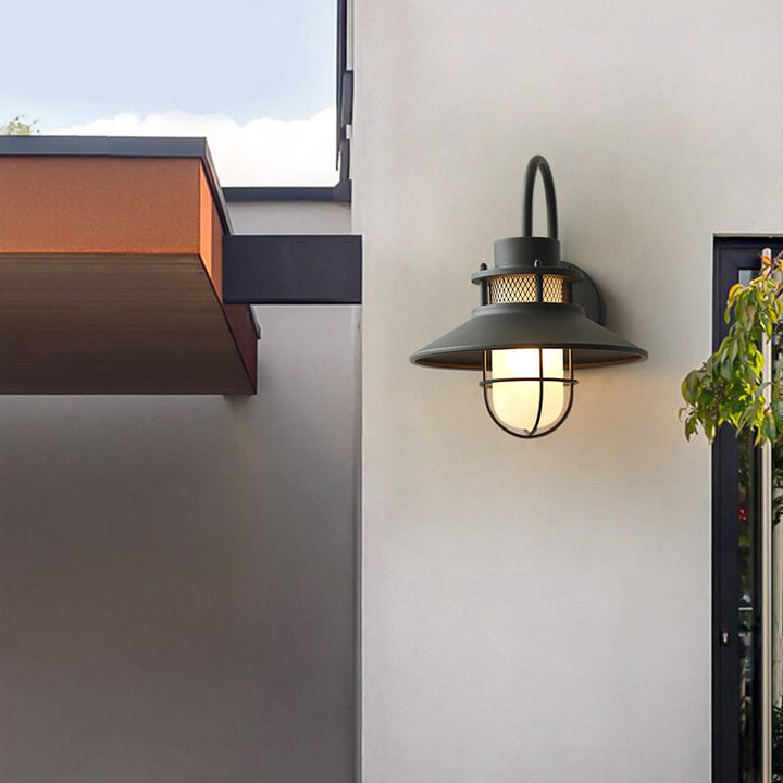 Outdoor Waterproof Iron Body 1-Light Outdoor Wall Sconce Lamp | Kalsten