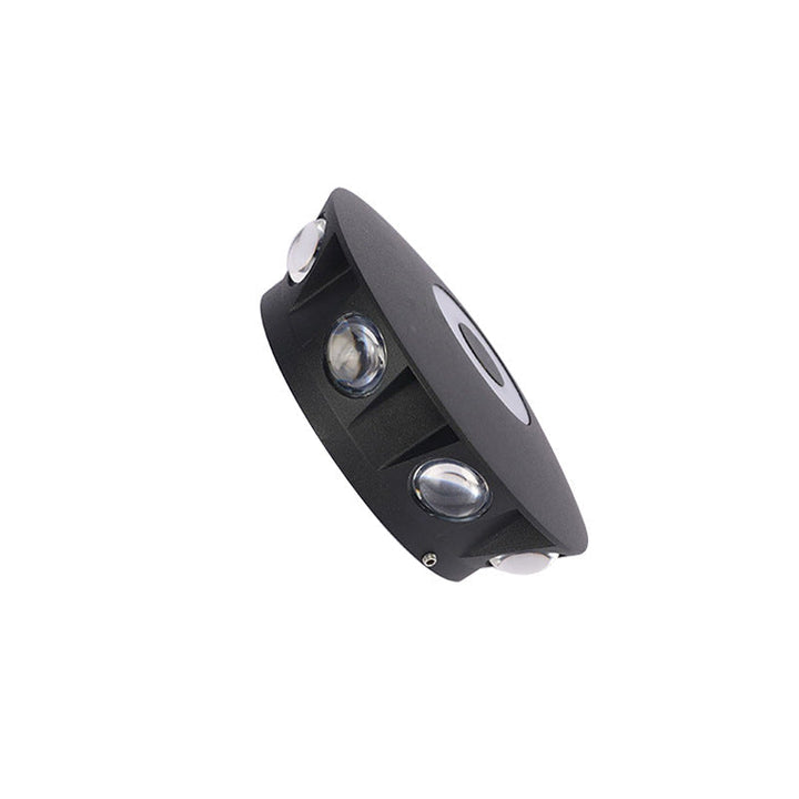 Contemporary Scandinavian Aluminum Round Shade LED Wall Sconce Lamp For Outdoor Patio | Kalsten