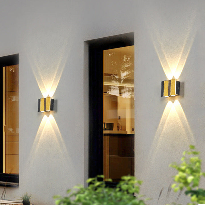 Modern Light Luxury Golden Aluminium Outdoor Waterproof Terrace LED Wall Light Lamp | Kalsten
