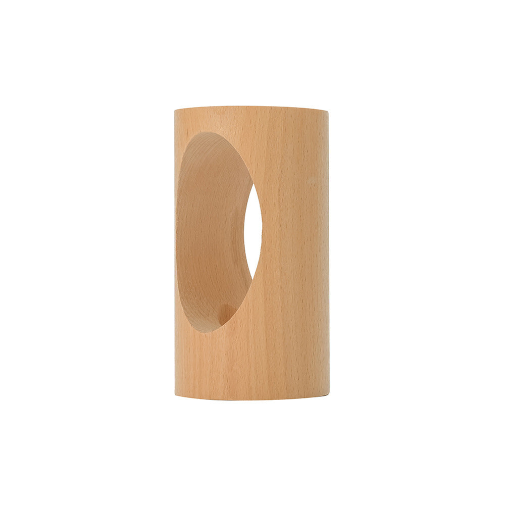 Japanese solid wood rectangular column LED night lamp USB table lamp | Kalsten
