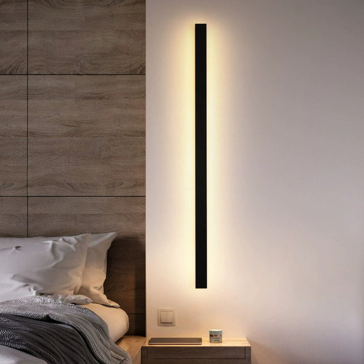 Modern Minimalist Long Rectangular Aluminum Acrylic LED Wall Sconce Lamp For Garden | Kalsten