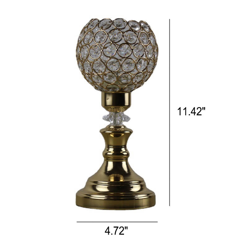 European Luxury Crystal Ball 1-Light Art Table Lamp | Kalsten