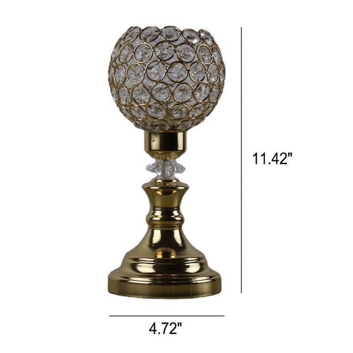 European Luxury Crystal Ball 1-Light Art Table Lamp | Kalsten