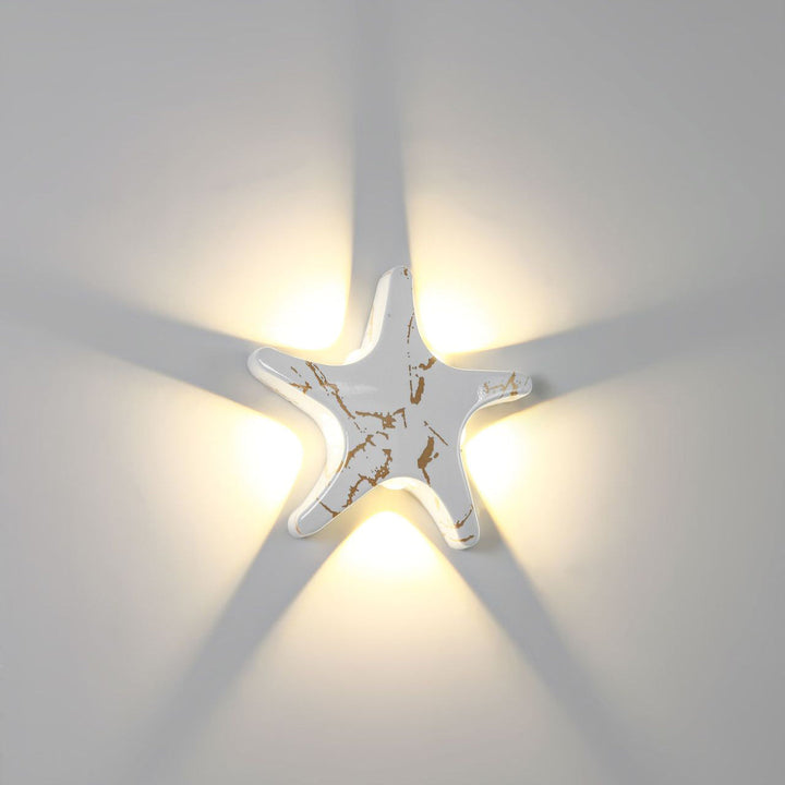 Kalsten | Contemporary Simplicity Aluminum Starfish Design LED Waterproof Wall Lantern Lamp for Outdoor Terrace