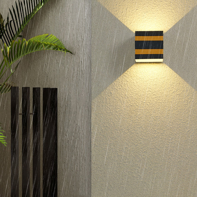 Outdoor Minimalist Square Cube Aluminum Waterproof LED Wall Sconce Lamp | Kalsten