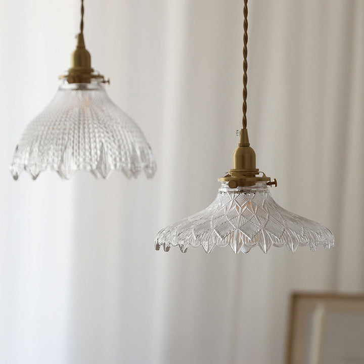 Mid-Century Vintage Glass Disc Pendant Light | Kalsten