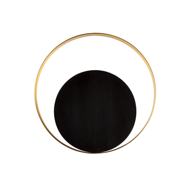 Modern Minimalist Iron Circle Ring 1-Light Wall Sconces Lamp For Bedroom | Kalsten