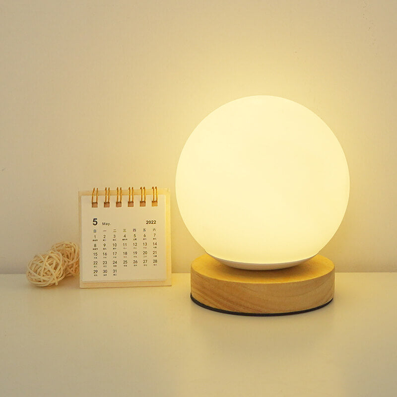 Modern Minimalist Round USB rechargeable LED table lamp | Kalsten