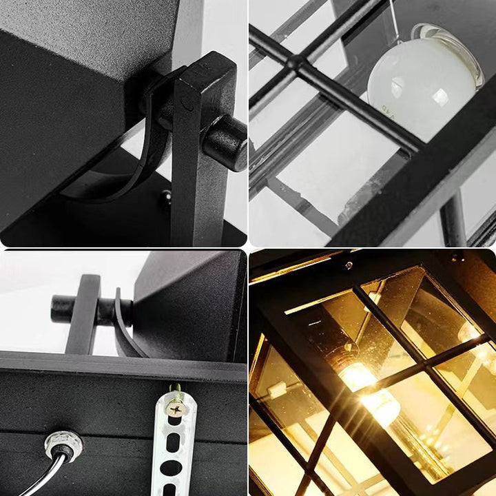 Modern Simplicity Waterproof Aluminum Square Glass Shade 1-Light Wall Sconce Lamp For Outdoor Patio | Kalsten