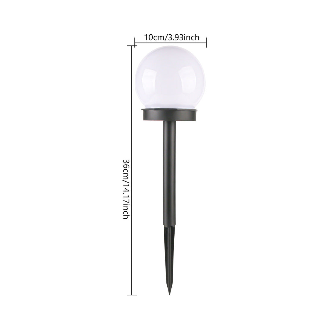 Modern Minimalist Waterproof Solar Globe ABS LED Landscape Light For Garden | Kalsten