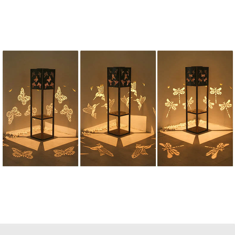 Solar Butterfly Light Shadow Square Shelf Planter Light Garden Decorative Outdoor Waterproof Patio Outdoor Light | Kalsten