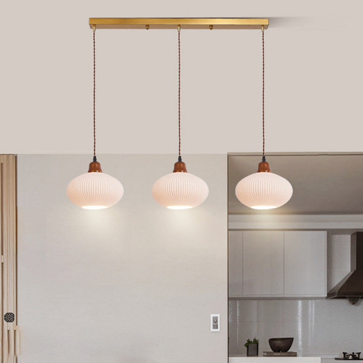 Vintage Nordic Ceramic White Pendant Light For Dining Room | Kalsten