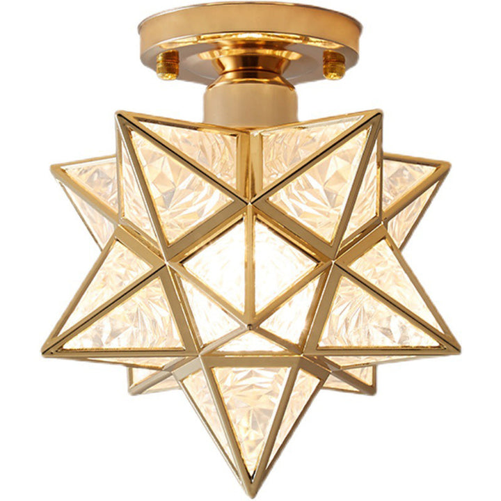 Decorative Star Shape Glass Hallway Pendant Light | Kalsten