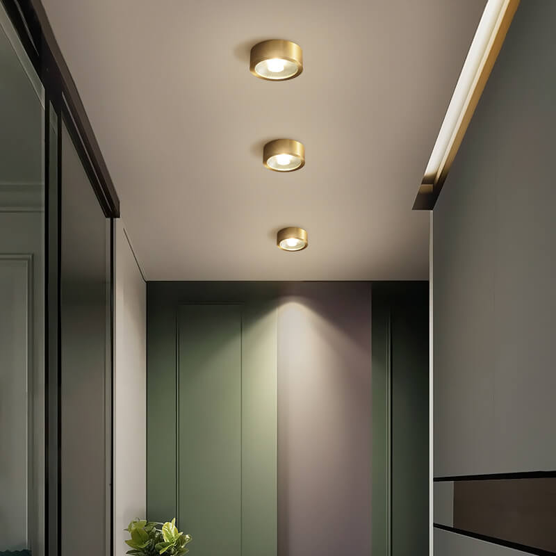 Flush Mount Ceiling Light Copper 4.72 in Built-In LED Modern Hallway Living Room Bedroom Lighting | Kalsten