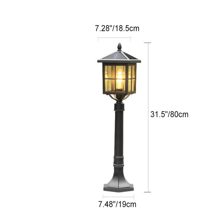 Industrial Solar Waterproof Die-Cast Aluminum Glass 1-Light Outdoor Lawn Landscape Light | Kalsten