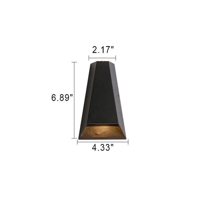 Outdoor Modern Column Geometry LED Waterproof Wall Sconce Lamp | Kalsten