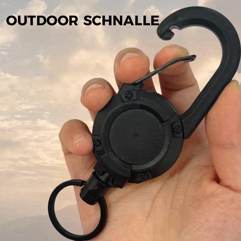 Automatic retractable key holder made of wire rope for outdoor use | Kalsten