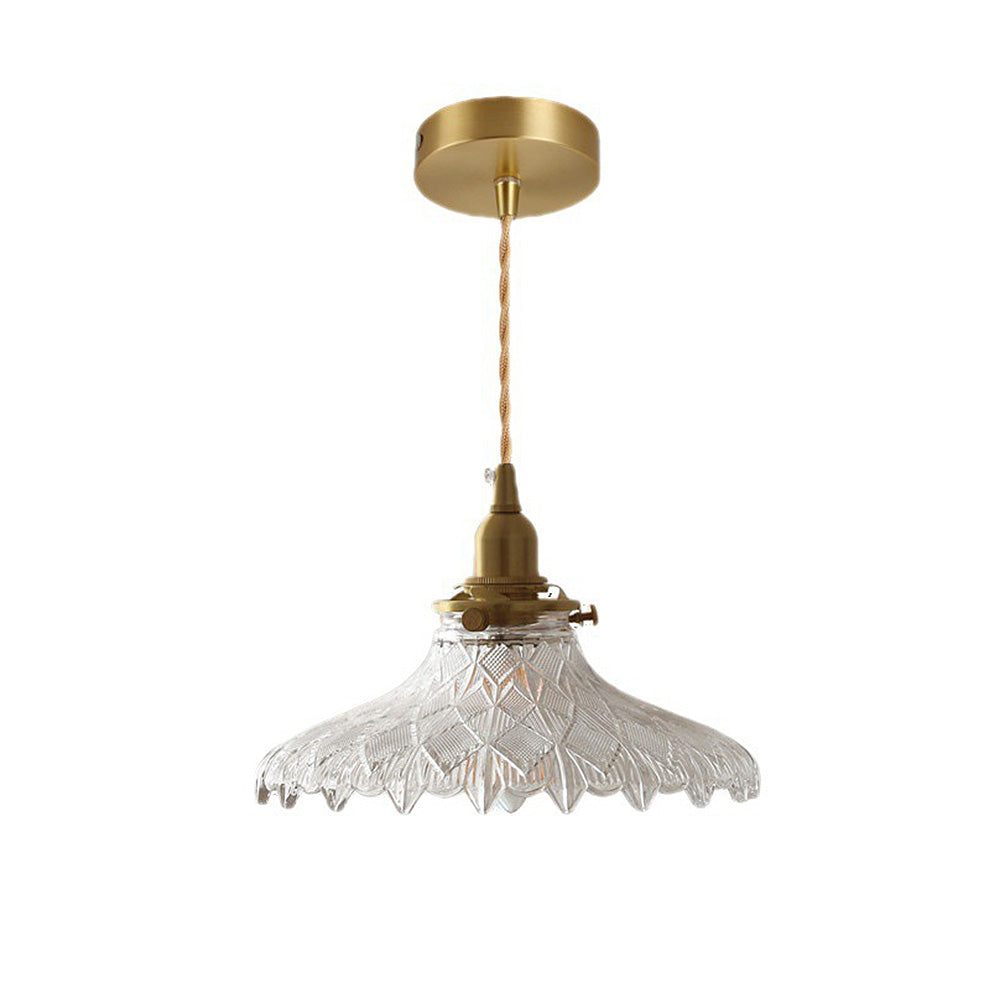 Mid-Century Vintage Glass Disc Pendant Light | Kalsten