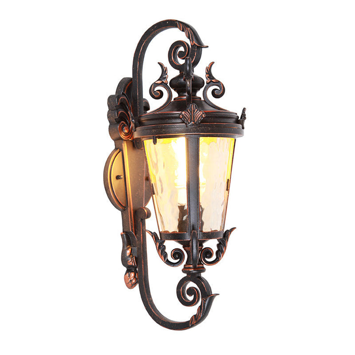 Traditional European Waterproof Aluminum Glass Cylinder 1-Light Wall Sconce Lamp For Outdoor Patio | Kalsten