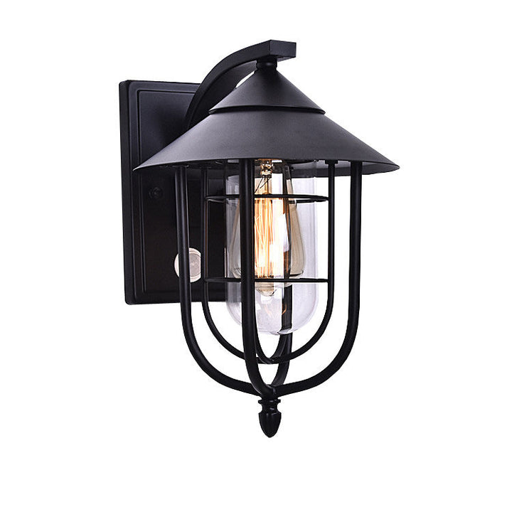 Contemporary Industrial Iron Waterproof Human Body Sensing 1-Light Outdoor Wall Sconce Lamp For Outdoor Patio | Kalsten