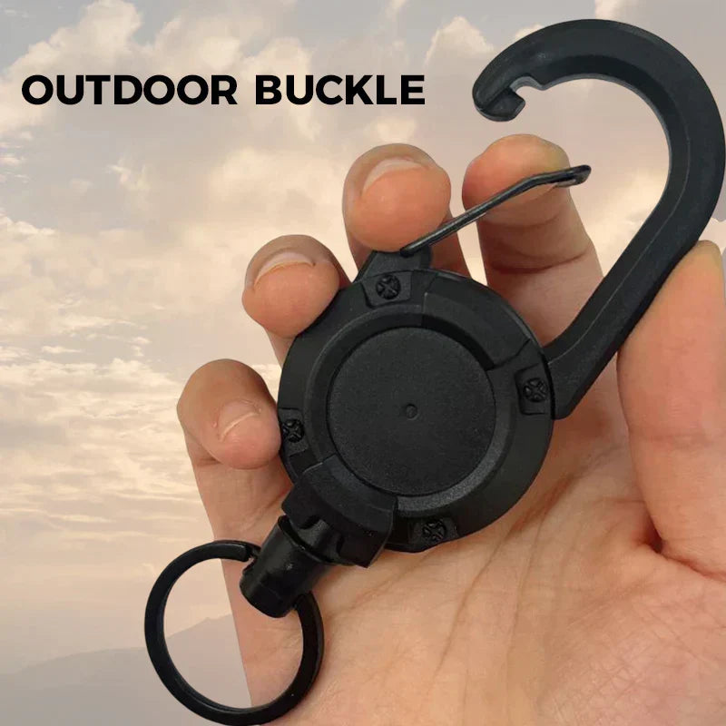 Outdoor Automatic Expandable Wire Rope Luya Theft Protection Tactical Keychain | Kalsten