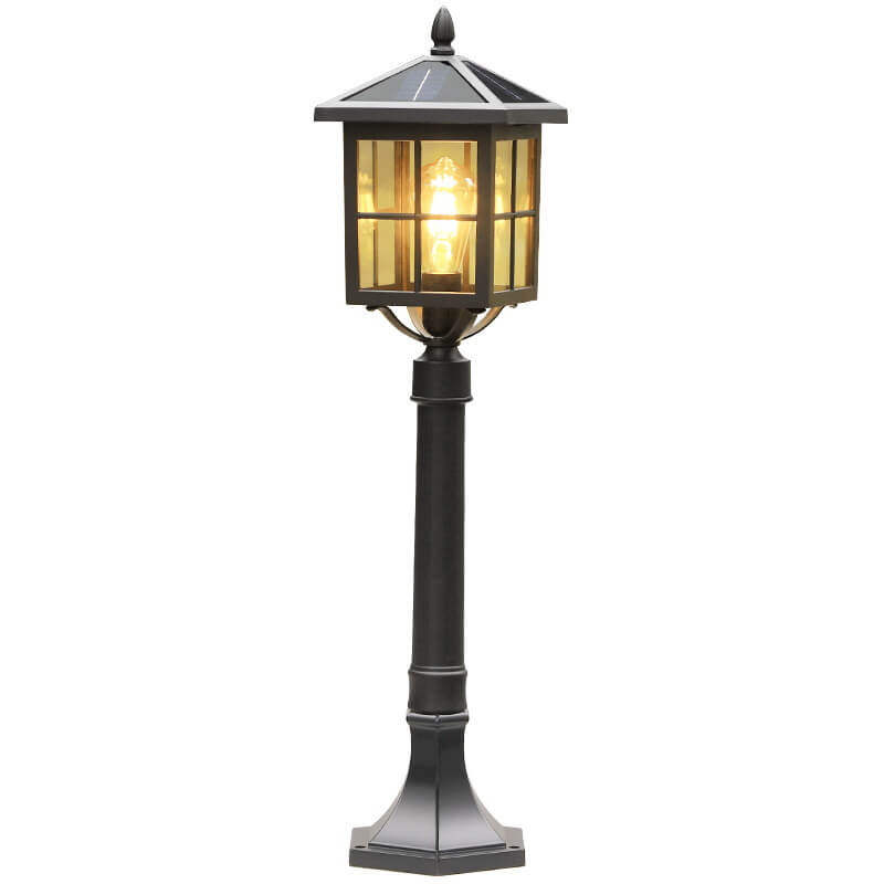 Industrial Solar Waterproof Die-Cast Aluminum Glass 1-Light Outdoor Lawn Landscape Light | Kalsten