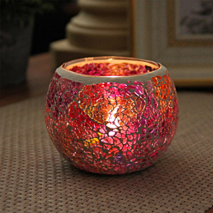 Kalsten | European Retro Glass Mosaic Tealight Holder