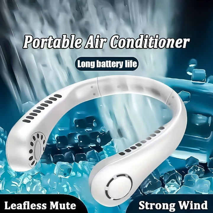 1Pc New Mini Neck Fan Portable Bladeless Hanging Neck Rechargeable Air Cooler 3 Speed Mini Summer Sports Fans | Kalsten