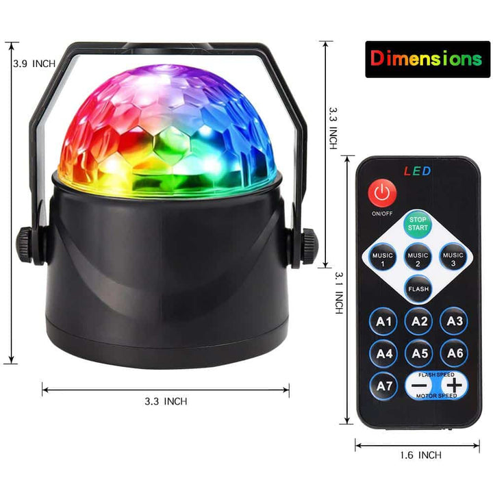 Rotating LED disco ball with remote control | Kalsten