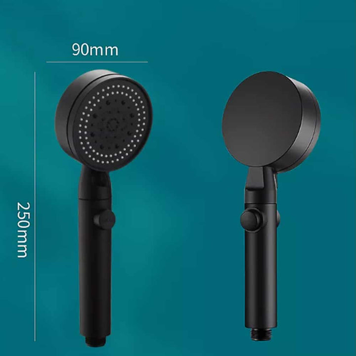 Shower head with 5 functions - black | Kalsten