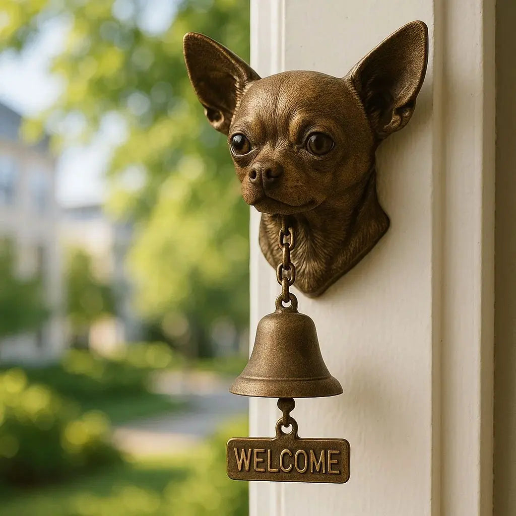 Kalsten | Welcome Bell Shepherd Bronze – Elegant Wall Bell with German Shepherd Design