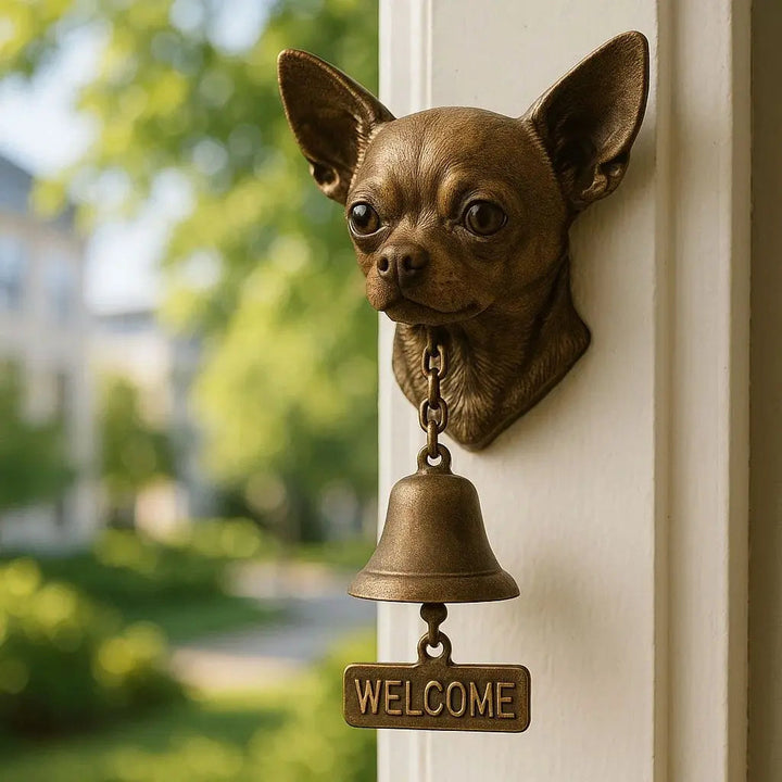 Kalsten | Welcome Bell Shepherd Bronze – Elegant Wall Bell with German Shepherd Design