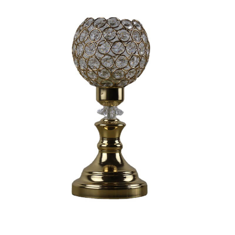 European Luxury Crystal Ball 1-Light Art Table Lamp | Kalsten