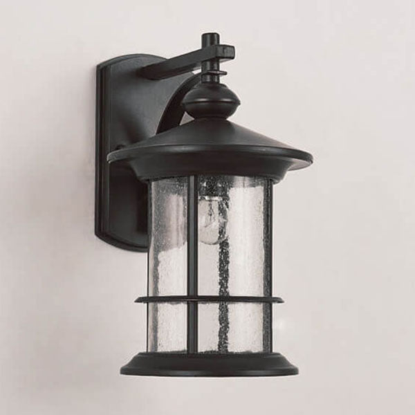 Industrial Vintage Bubble Glass Column 1-Light Outdoor Waterproof Wall Sconce Lamp | Kalsten