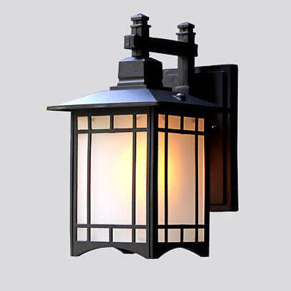 Modern Waterproof Solar Aluminum Chinese Pavilion Shape 1-Light Wall Sconce Lamp | Kalsten