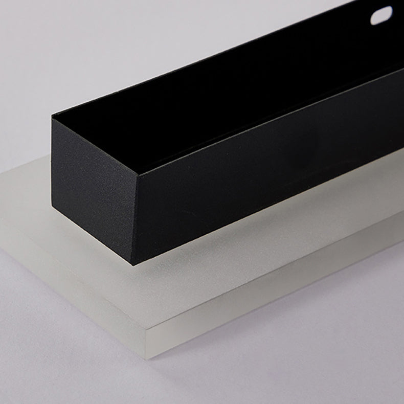 Modern Minimalist Long Rectangular Aluminum Acrylic LED Wall Sconce Lamp For Garden | Kalsten