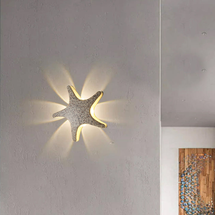 Kalsten | Contemporary Simplicity Aluminum Starfish Design LED Waterproof Wall Lantern Lamp for Outdoor Terrace